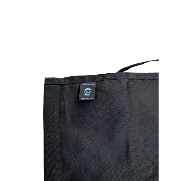 Pizza Hut Black Waist Apron Pockets Waist Half Uniform Employee Server Host Cook - Picture 4 of 5